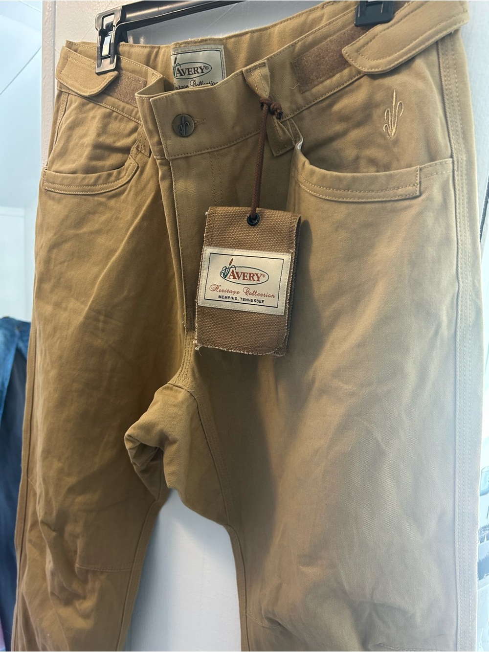 NWT AVERY HERITAGE Work Pants in Khaki Brown, Adjustable Ankles and Waist, TOUGH - Picture 9 of 16